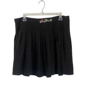 Dolls Kill Powerpuff Girls Fly To The Rescue Black Pleated Mini Skirt XXL